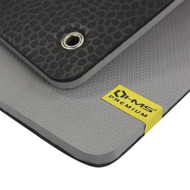 Club fitness mat with holes HMS Premium MFK02 Gray-Black