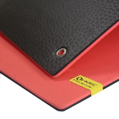 Club fitness mat with holes HMS Premium MFK03 Red-Black