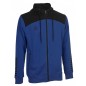 Felpa con cappuccio Oxford con zip Select M T26-01841 blu/nero