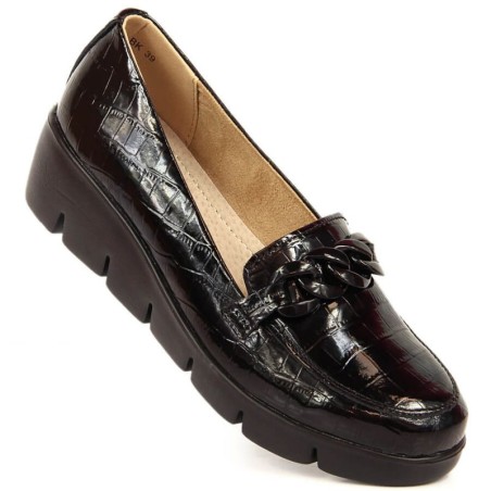 Filippo W PAW364 patent leather shoes, black