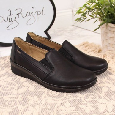 Leather slippers Helios W H350E black