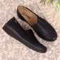 Leather slippers Helios W H350E black