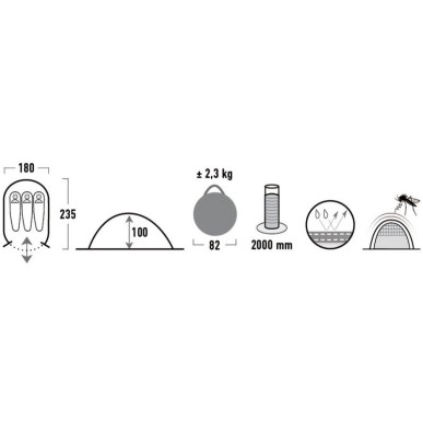 Tent High Peak Vision 3 green 10123