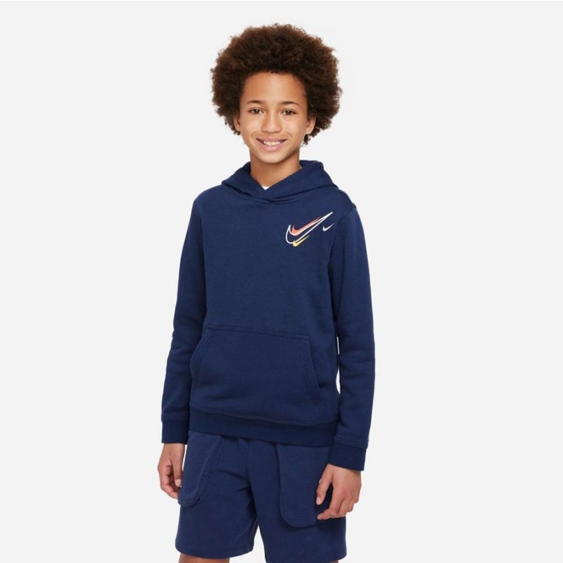 Felpa con cappuccio Nike Sportswear Flc Po Hoody Jr DX2295 410