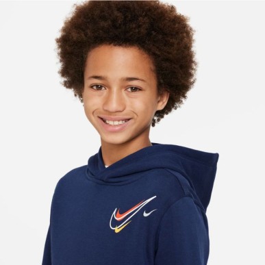 Felpa con cappuccio Nike Sportswear Flc Po Hoody Jr DX2295 410