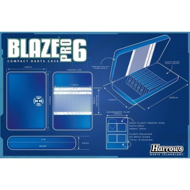 Custodia per freccette Harrows Blaze Pro 6 BLAZEPRO6