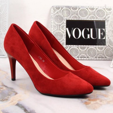 Sergio Leone W SK379K red suede high heels