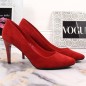 Sergio Leone W SK379K red suede high heels