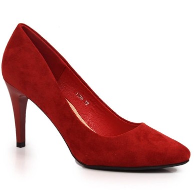 Sergio Leone W SK379K red suede high heels