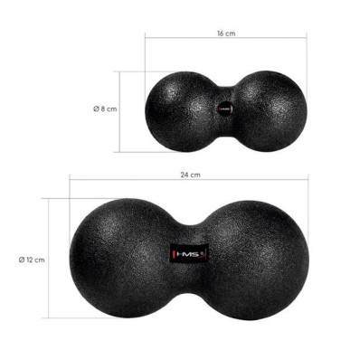 Double massage ball / Duo Ball HMS BLM02 12 * 24CM