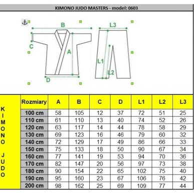 Kimono judo maestri 100 cm 06030-100