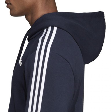 Felpa adidas Essentials 3 Stripes Pullover French Terry nero M DU0499