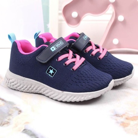 NEWS Jr EVE396A sports shoes, navy blue