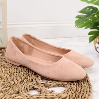 eVento W EVE205B suede ballet flats, beige