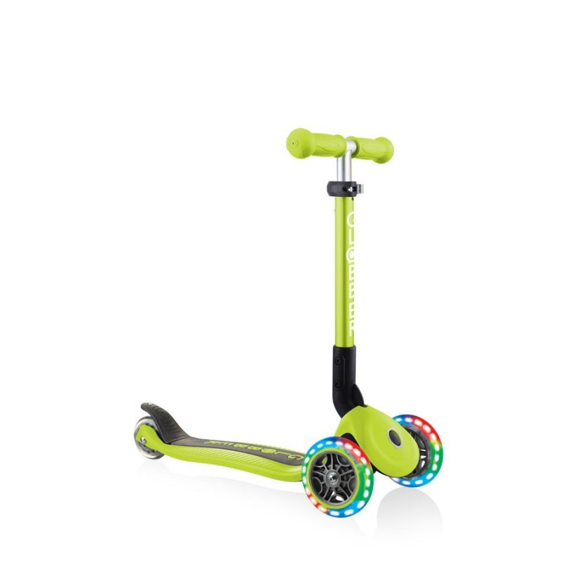 3-wheel scooter Globber Foldable Lights Lime Green Jr 437-106