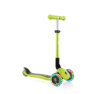 3-wheel scooter Globber Foldable Lights Lime Green Jr 437-106