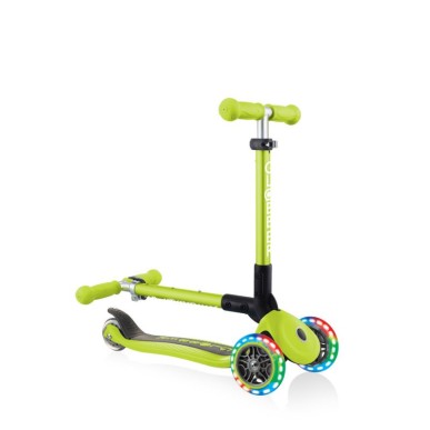 3-wheel scooter Globber Foldable Lights Lime Green Jr 437-106