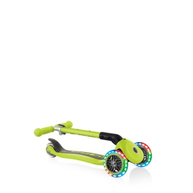 3-wheel scooter Globber Foldable Lights Lime Green Jr 437-106