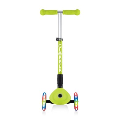 3-wheel scooter Globber Foldable Lights Lime Green Jr 437-106