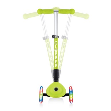 3-wheel scooter Globber Foldable Lights Lime Green Jr 437-106