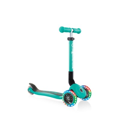 3-wheel scooter Globber Foldable Lights Emerald Green Jr 437-107