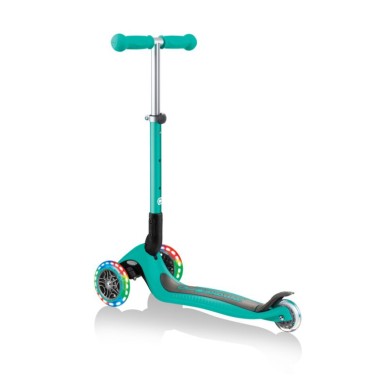 3-wheel scooter Globber Foldable Lights Emerald Green Jr 437-107