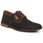 Comfortable leather shoes Rieker M RKR576 navy blue