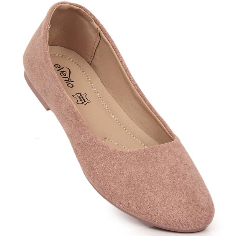 eVento W EVE205C ballerine in pelle scamosciata, rosa sporco