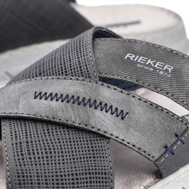 Comfortable Rieker M RKR581 gray flip-flops