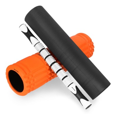 Orange fitness roller set Spokey MIXROLL 929930