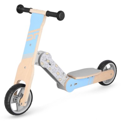 Balance bike and children's scooter 2in1 Spokey WOO-RIDE MULTI 940906 blue