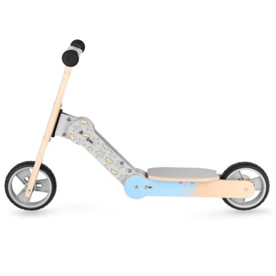 Bici senza pedali e monopattino per bambini 2in1 Spokey WOO-RIDE MULTI 940906 blu