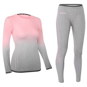 Intimo termoattivo Spokey Flora Set Lady Termo SM VT W 6114300000 grigio e rosa