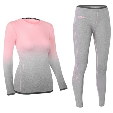 Thermoactive underwear Spokey Flora Set Lady Termo SM VT W 6114300000 gray and pink