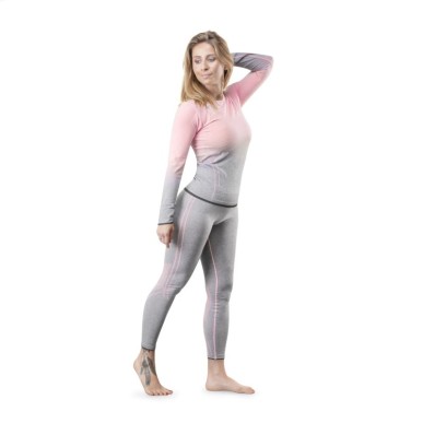 Thermoactive underwear Spokey Flora Set Lady Termo SM VT W 6114300000 gray and pink