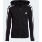 Felpa adidas Essentials 3 Stripes Full-Zip Hoodie Jr. IC3634