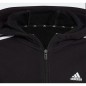 Felpa adidas Essentials 3 Stripes Full-Zip Hoodie Jr. IC3634