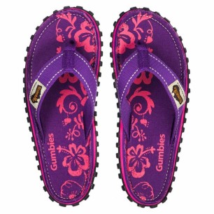 Gumbies Islander Canvas Flip Flops W G-IS-WN-PUHIB