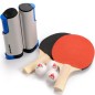 Meteor Rollnet ping pong set 2 rackets 3 balls 15042