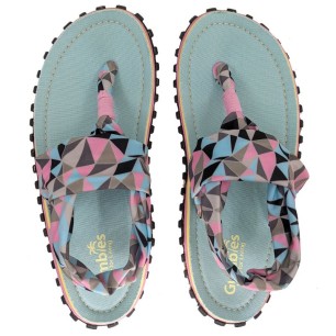 Gumbies Slingback Flip Flops W G-SB-WN-GEOM