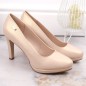 Sergio Leone W SK53N beige high-heeled and platform pumps