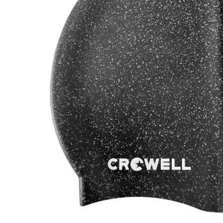 Silicone swimming cap Crowell Recycling Pearl black col.1