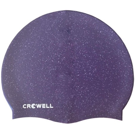 Cuffia da piscina in silicone Crowell Recycling Pearl viola col.4