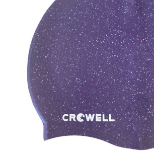 Cuffia da piscina in silicone Crowell Recycling Pearl viola col.4