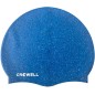 Cuffia da piscina in silicone Crowell Recycling Pearl blu col.5