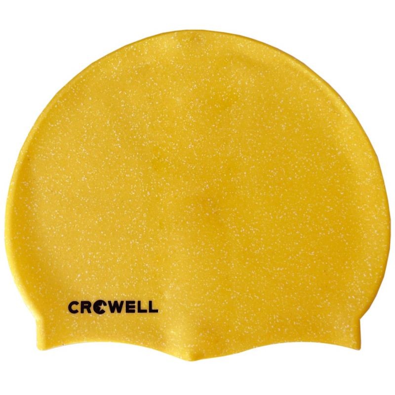 Cuffia da piscina in silicone Crowell Recycling Pearl giallo col.7