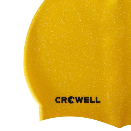 Cuffia da piscina in silicone Crowell Recycling Pearl giallo col.7