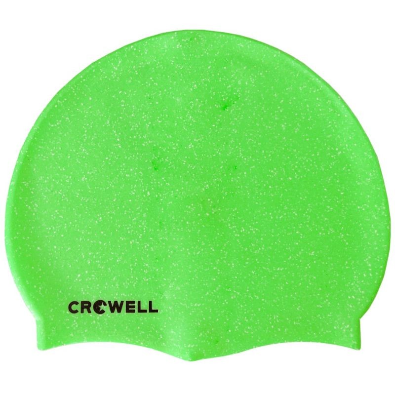 Cuffia da piscina in silicone Crowell Recycling Pearl verde chiaro col.8