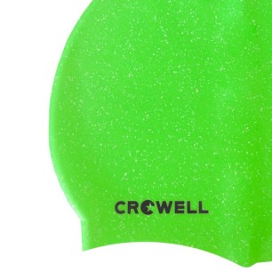 Cuffia da piscina in silicone Crowell Recycling Pearl verde chiaro col.8