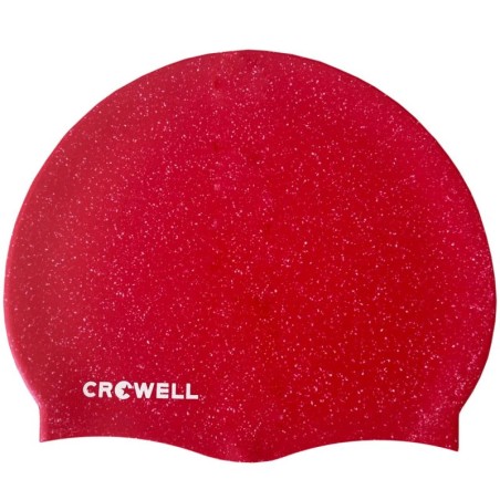 Cuffia da piscina in silicone Crowell Recycling Pearl rosso col.9